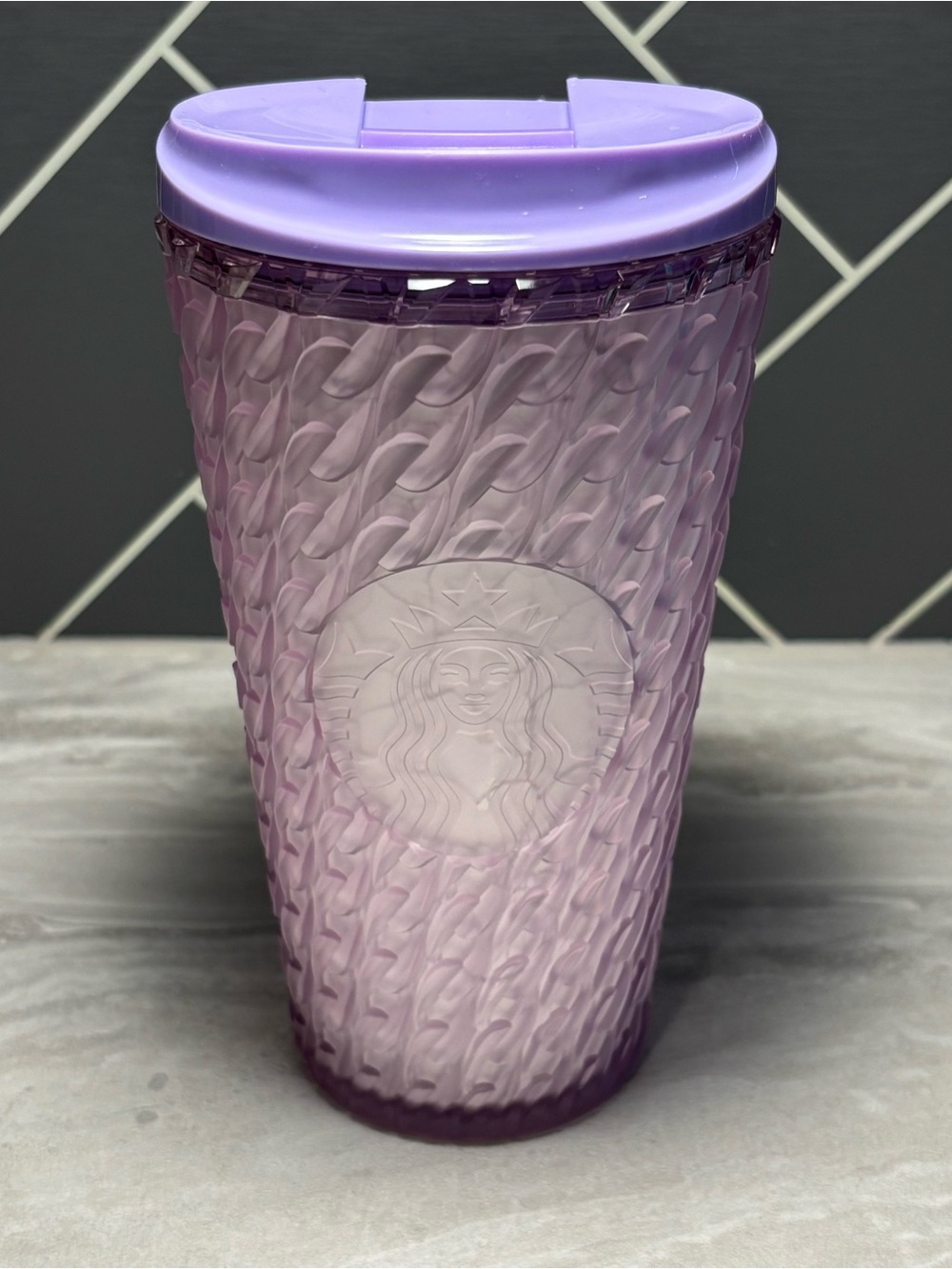 Starbucks 2024 Light Purple Pink Chain Link 16oz Tumbler Soft Cup OEM Tritan Lid